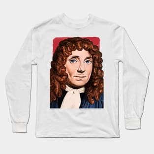 Dutch microbiologist Antonie van Leeuwenhoek illustration Long Sleeve T-Shirt